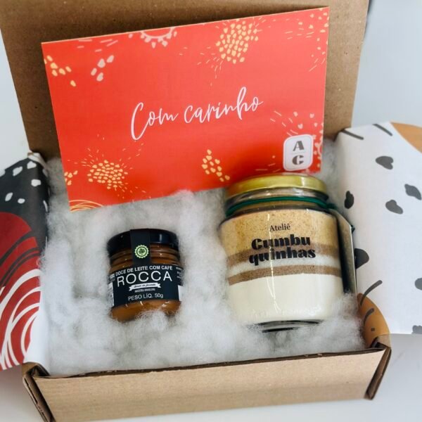 Kit São João: mini doce de leite rocca + mini cookie no pote paçoca